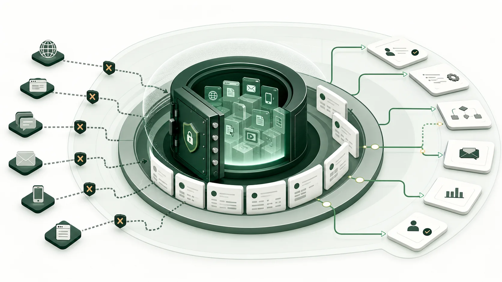 Governed CRM model with protected evidence fields and separately editable reporting classifications